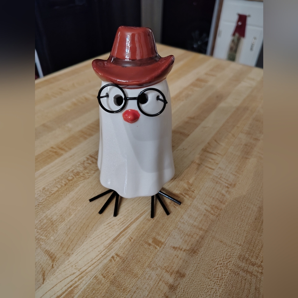 Halloween Ghost Figurines with Glasses